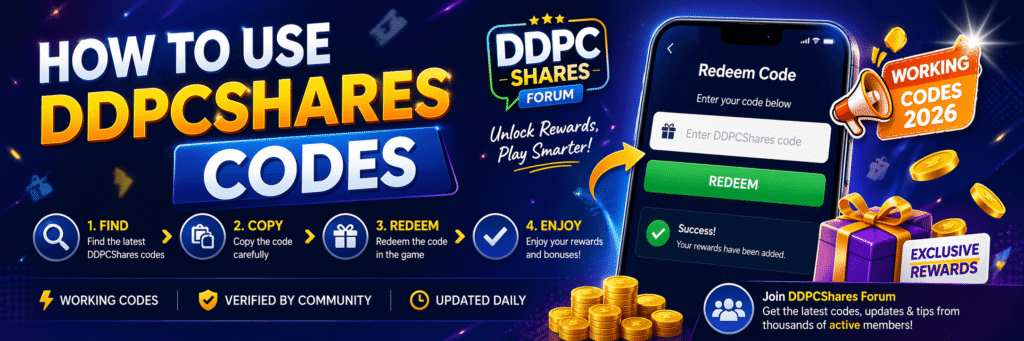 How to Use DDPCShares Codes How to Use DDPCShares Codes